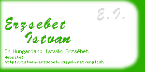 erzsebet istvan business card
